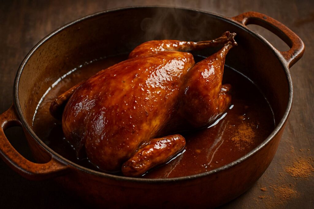 Faisan au miel et aux épices douces