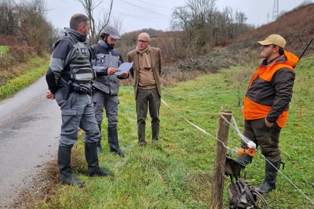 Contrôle chasseurs par OFB en Côte-d'Or