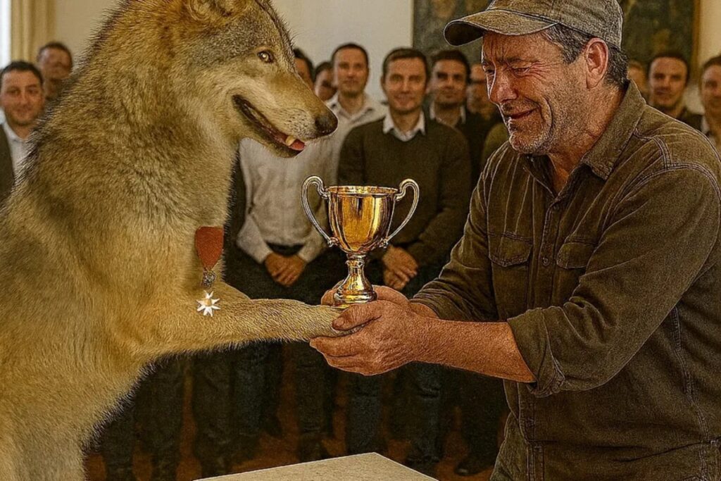 Loup sur un podium JA 52