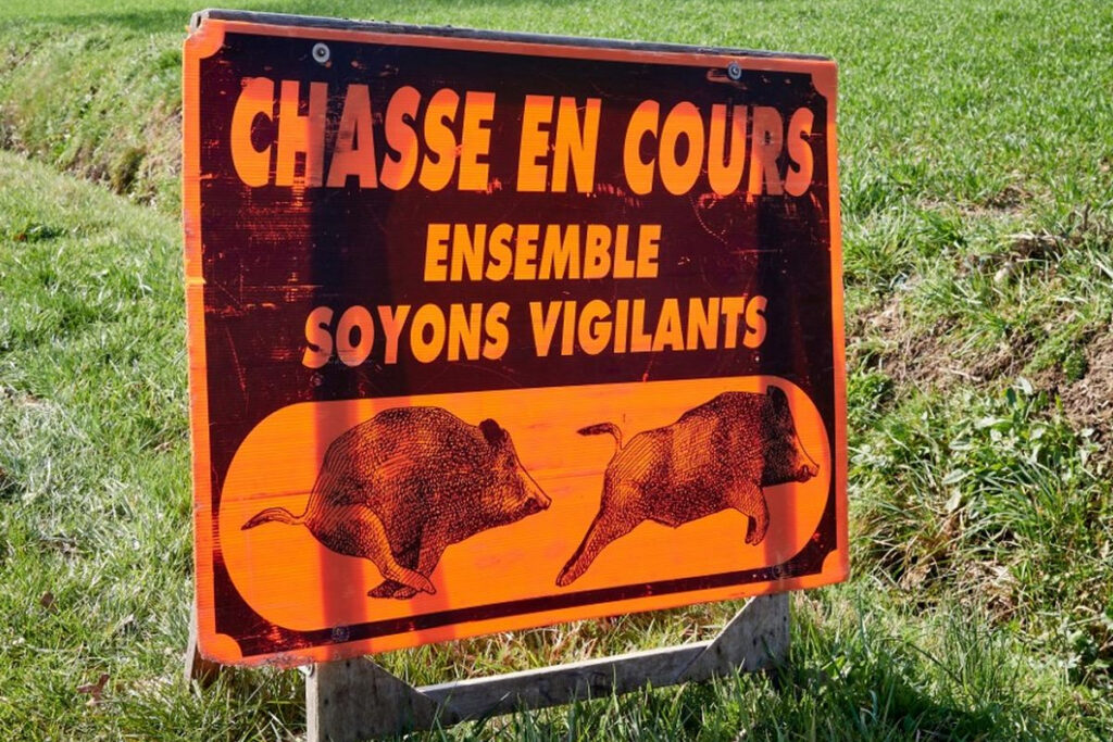 Panneau Chasse en cours