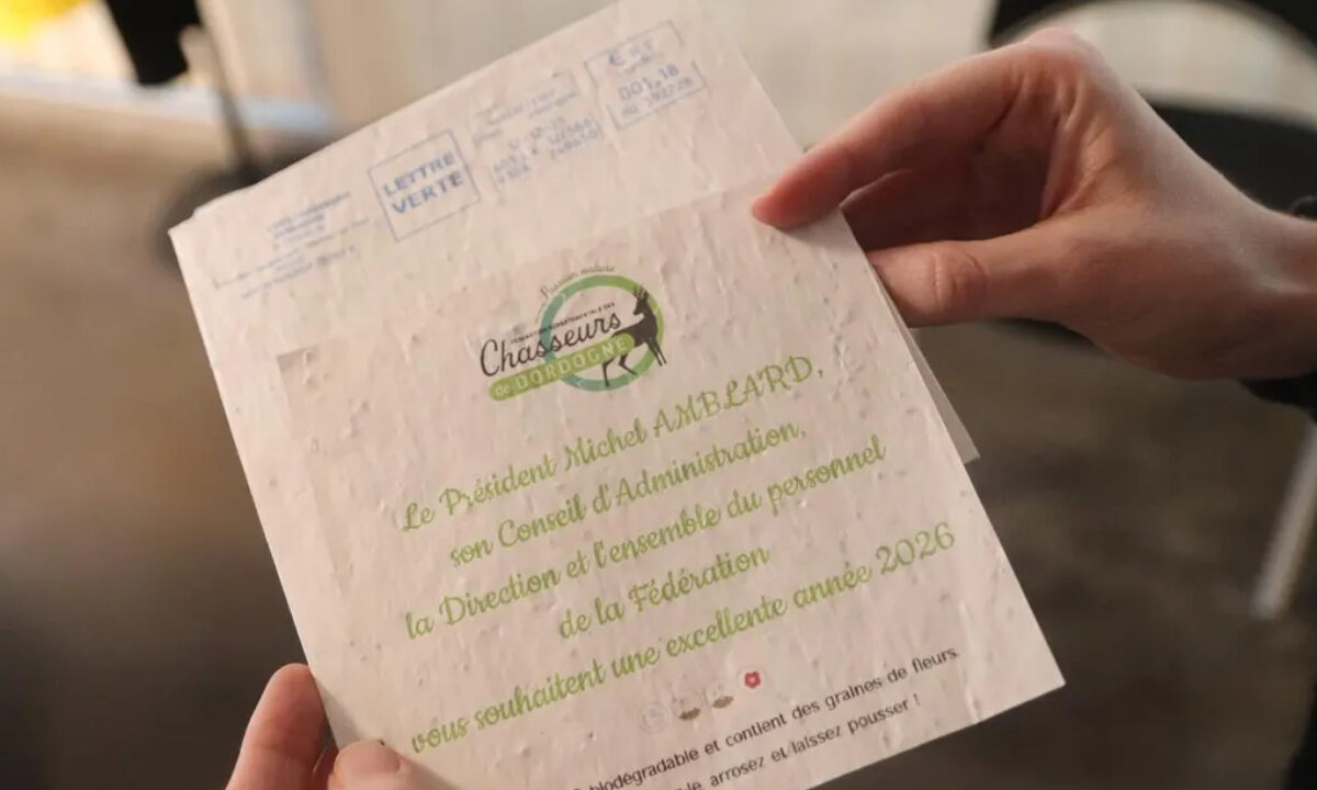 Carte de vœux 2026 écoresponsable FDC 24