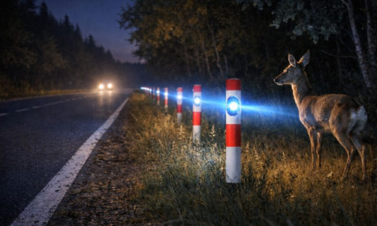 Réflecteurs anti-collision routière gibier