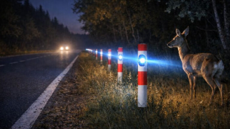 Réflecteurs anti-collision routière gibier