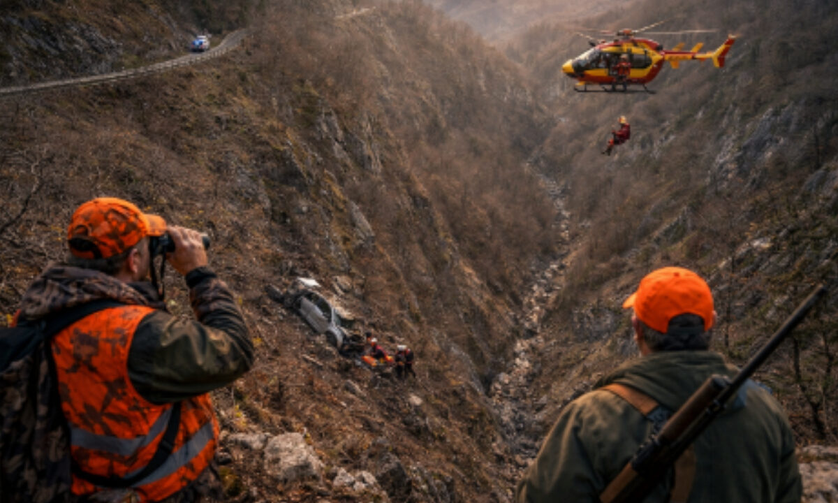 Accident en Ardèche ravin chasseurs
