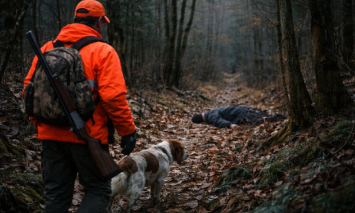 Découverte d'un corps par des chasseurs