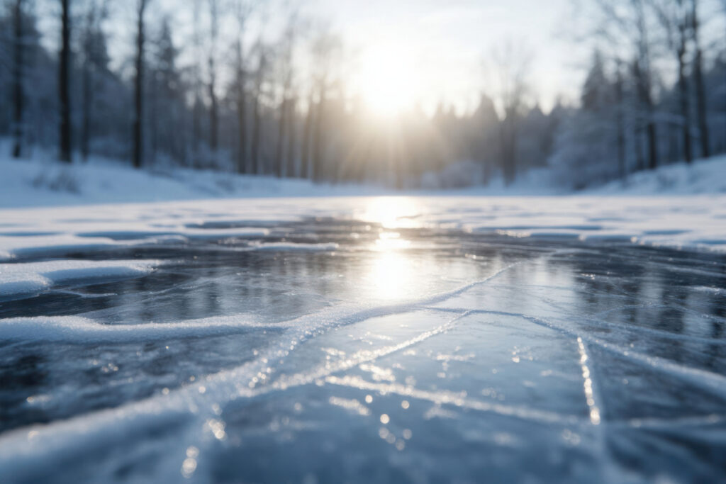étang gelé