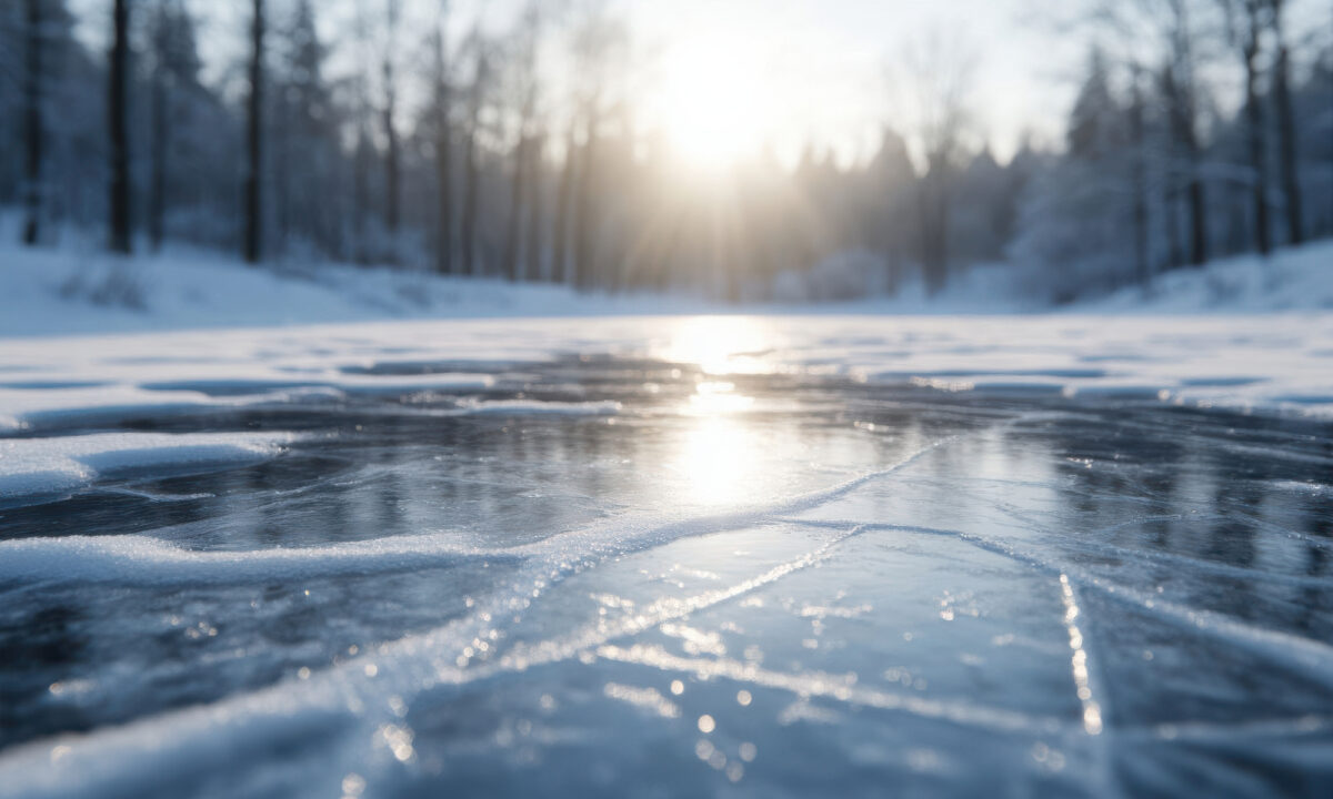 étang gelé