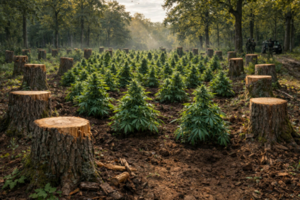 Chênes coupés et cannabis