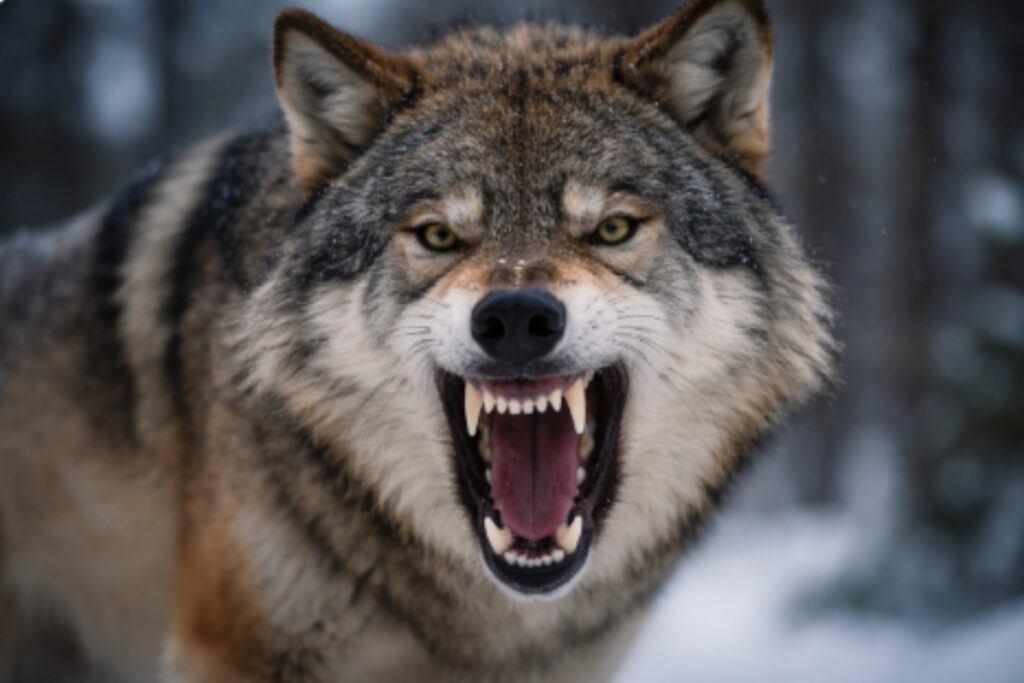 Loup agressif