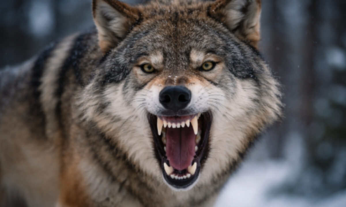 Loup agressif