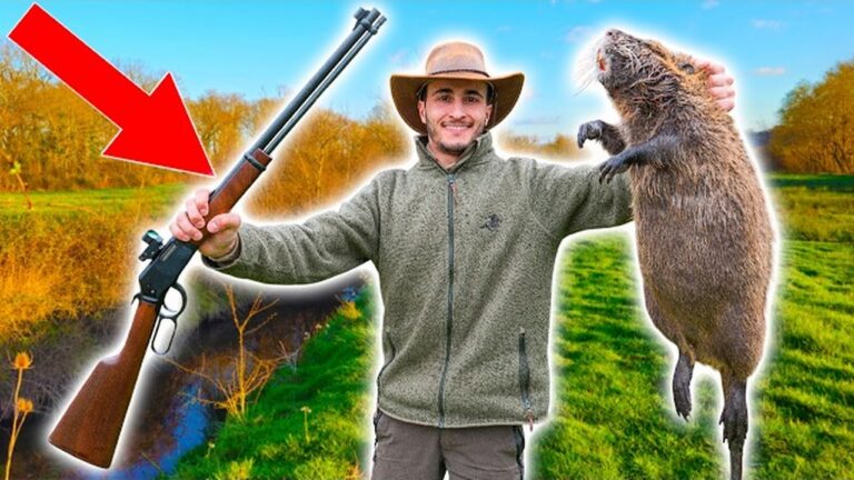 Marius chasse le ragondin avec une Winchester Ranger en mode cowboy
