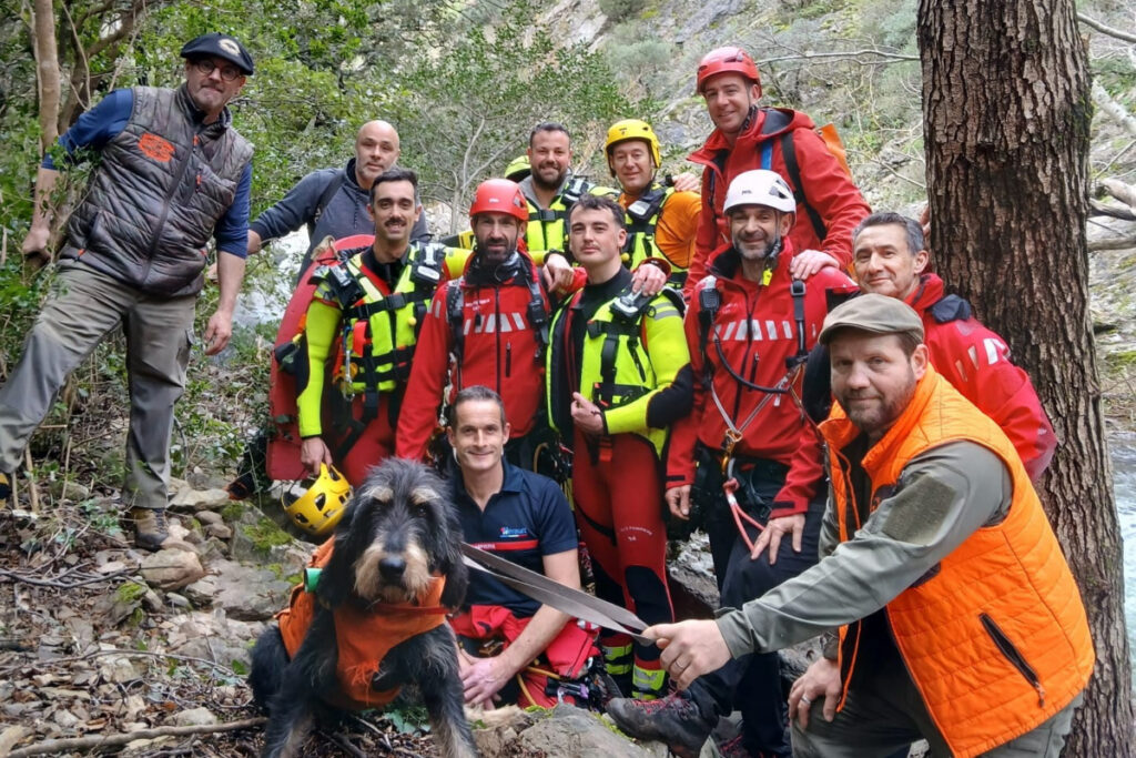 Sauvetage de la chienne Suchi dans l'Hérault