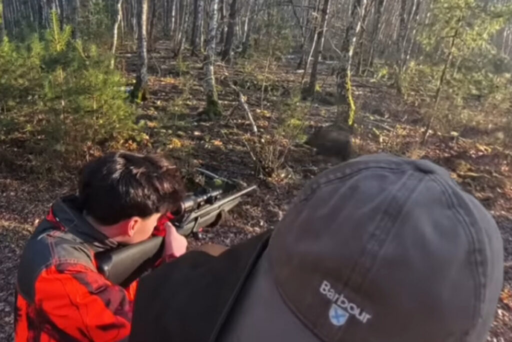 Tir sanglier Antoine, 15 ans, en chasse accompagnée