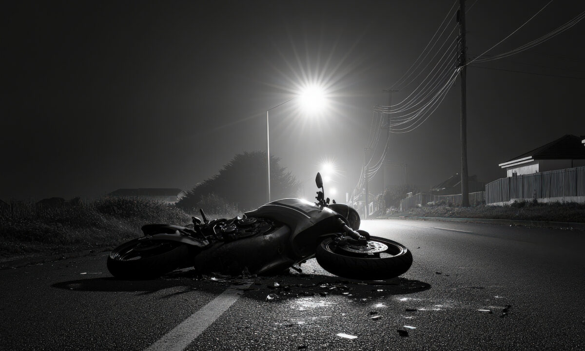 Accident moto gibier