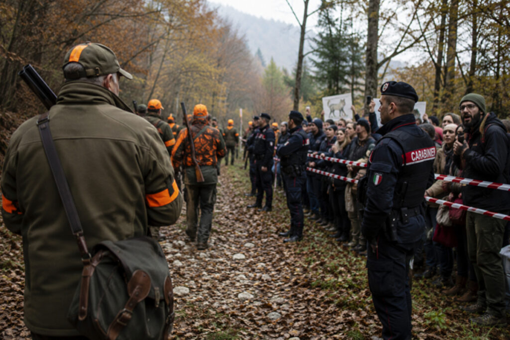 Anti-chasse contenus par les carabiniers italiens