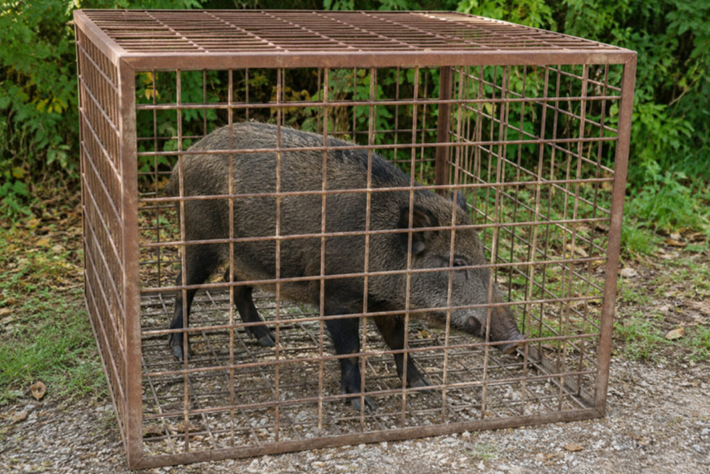 Cage piège sanglier