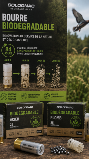 Solognac lance des cartouches à bourre biodégradable pour la chasse et le ball-trap
