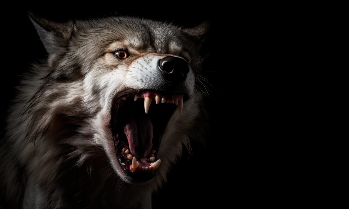 Loup agressif