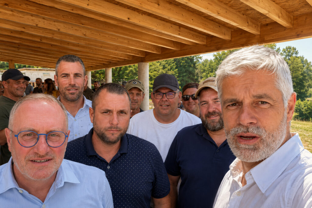 nauguration du local des chasseurs de Saint Just-Malmont par Laurent Wauquiez