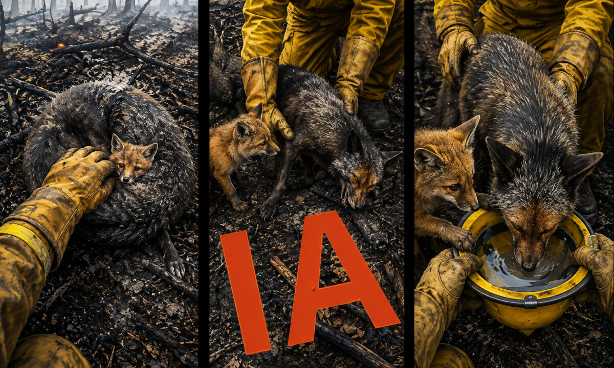 Manipulation de la réalité des incendies sur la faune par l'IA