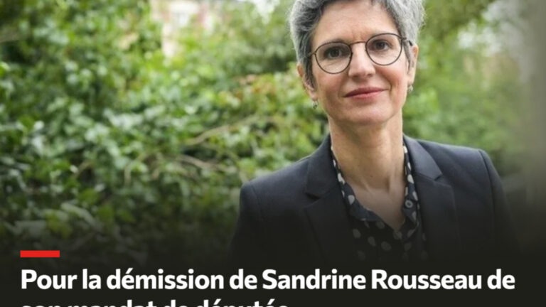 Sandrine Rousseau : une pétition à succès réclame sa démission