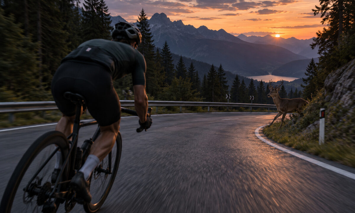 Collision cycliste avec un cerf