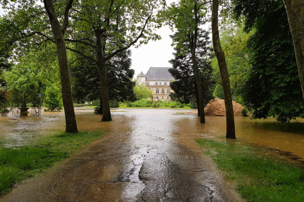 Inondation au Campus agricole de Courcelles-Chaussy mai 2024