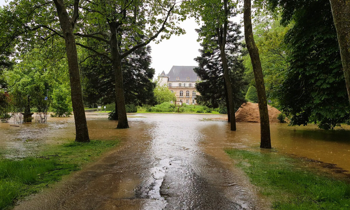 Inondation au Campus agricole de Courcelles-Chaussy mai 2024