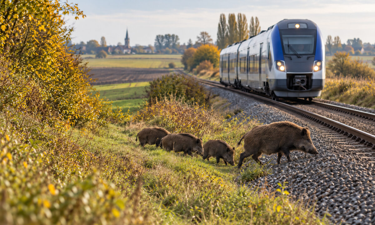 Collision train sangliers